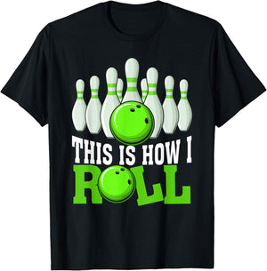 Funny Vintage Bowling Team Bowler Bowling Lover Boys Girls T-Shirt - T-Shirt | Black