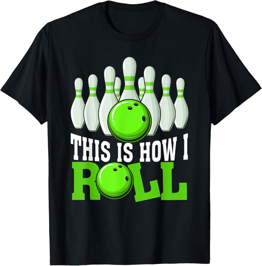 Funny Vintage Bowling Team Bowler Bowling Lover Boys Girls T-Shirt - T-Shirt | Black