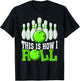 Funny Vintage Bowling Team Bowler Bowling Lover Boys Girls T-Shirt - T-Shirt | Black