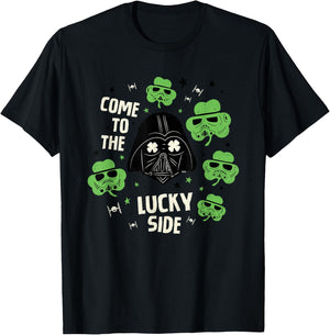 Star Wars Darth Vader The Lucky Side St. Patrick’s Day T-Shirt - T-Shirt | Black