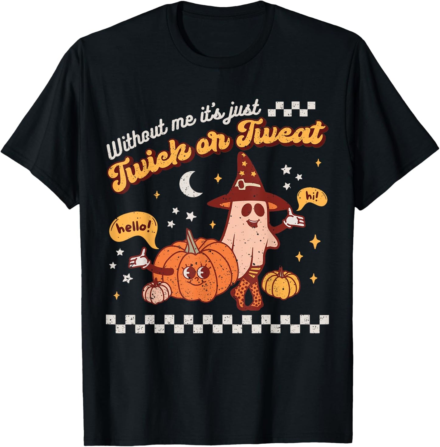 Speech Therapy Retro Spooky Fall Pumpkin Pathologist Season T-Shirt - T-Shirt | Black