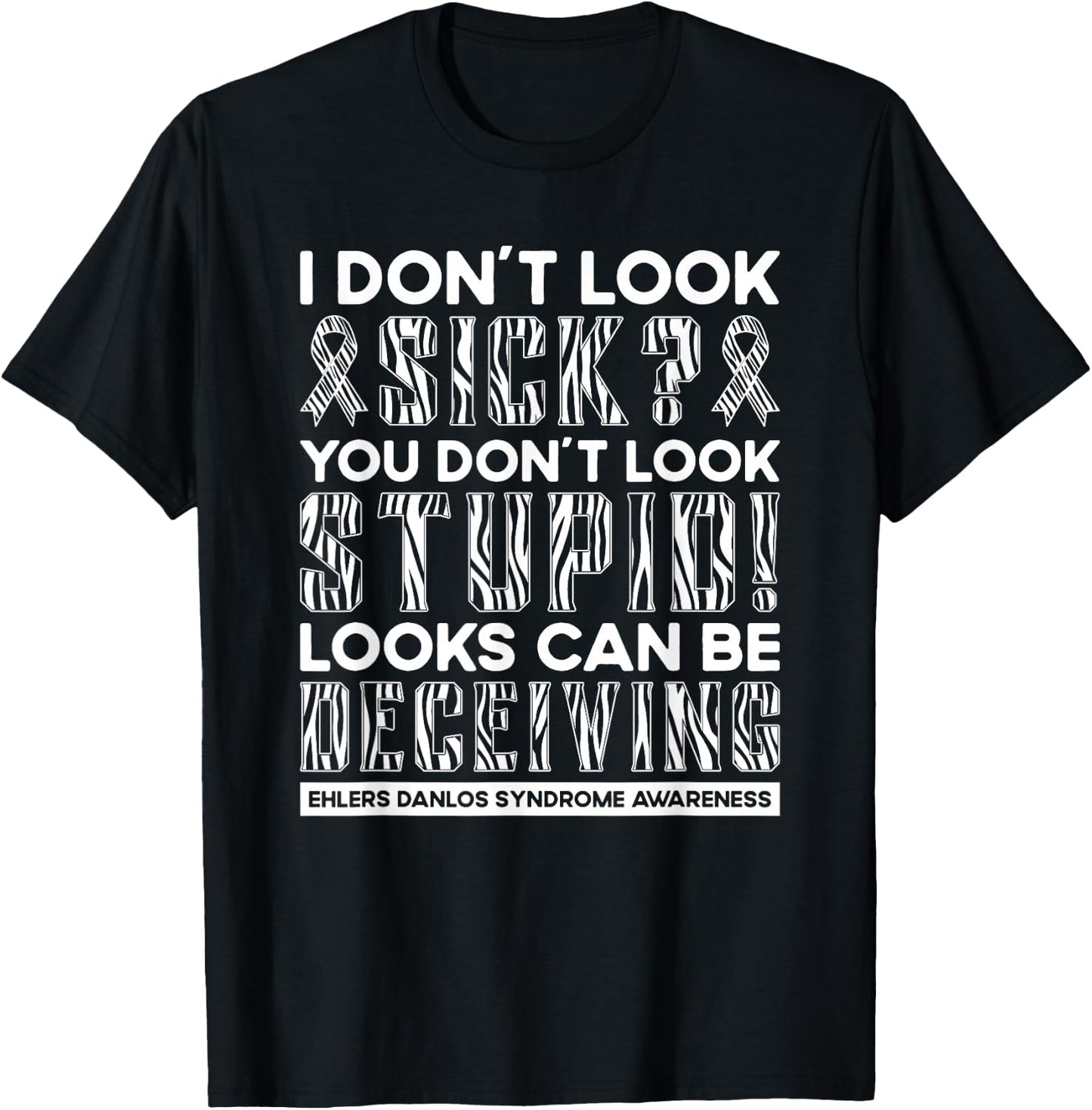 Ehlers Danlos Syndrome Awareness Connective Tissue Disorder T-Shirt - T-Shirt | Black