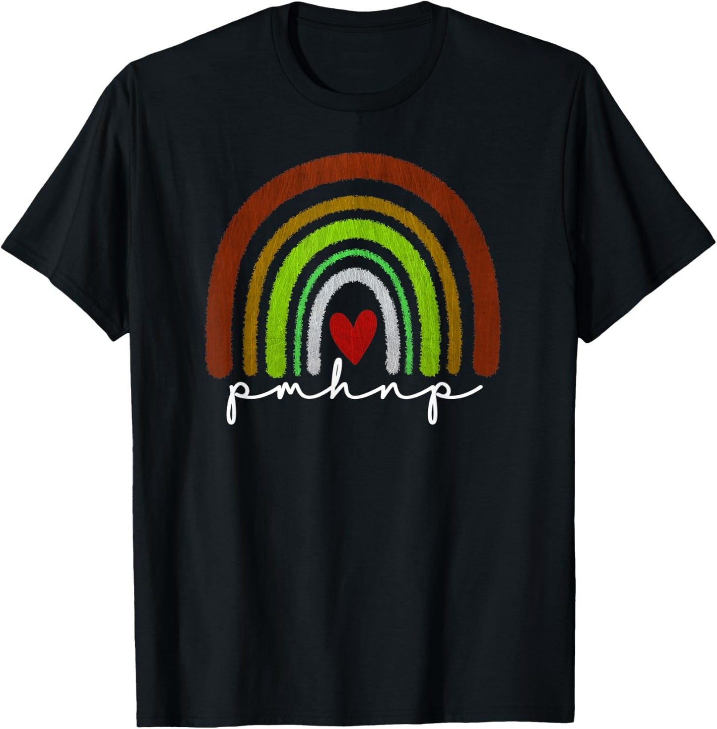 PMHNP Rainbow Psychiatric Mental Health Nurse Practitioner T-Shirt - T-Shirt | Black