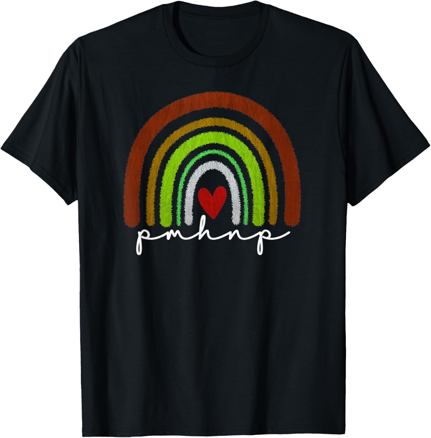 PMHNP Rainbow Psychiatric Mental Health Nurse Practitioner T-Shirt - T-Shirt | Black