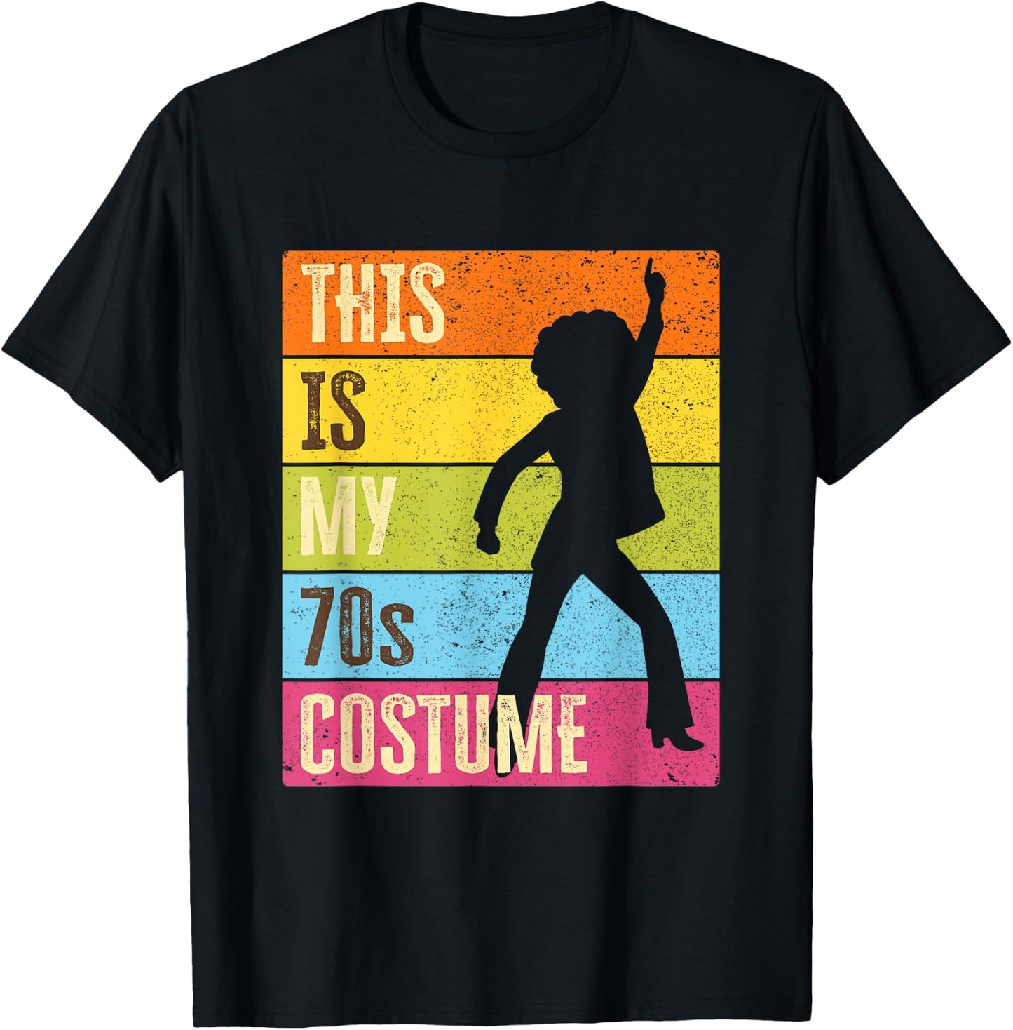 This Is My 70s Costume, Women | 70s Outfit & 1970s Disco T-Shirt - T-Shirt | Black