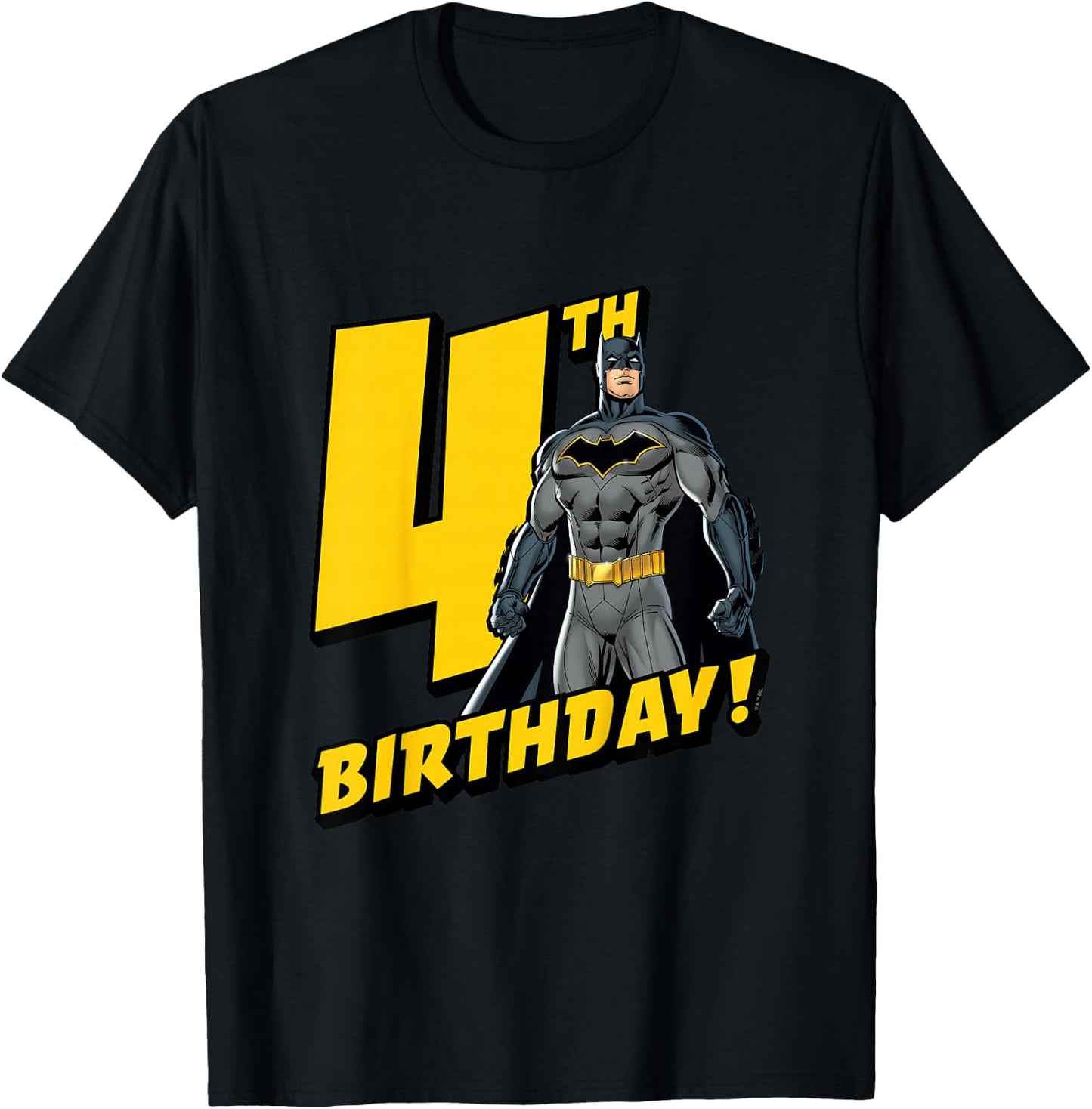 Batman 4th Birthday T-Shirt - T-Shirt | Black