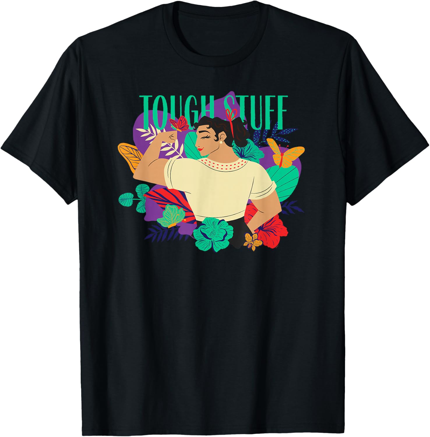 Disney Encanto Luisa Tough Stuff Floral Paradiso T-Shirt - T-Shirt | Black
