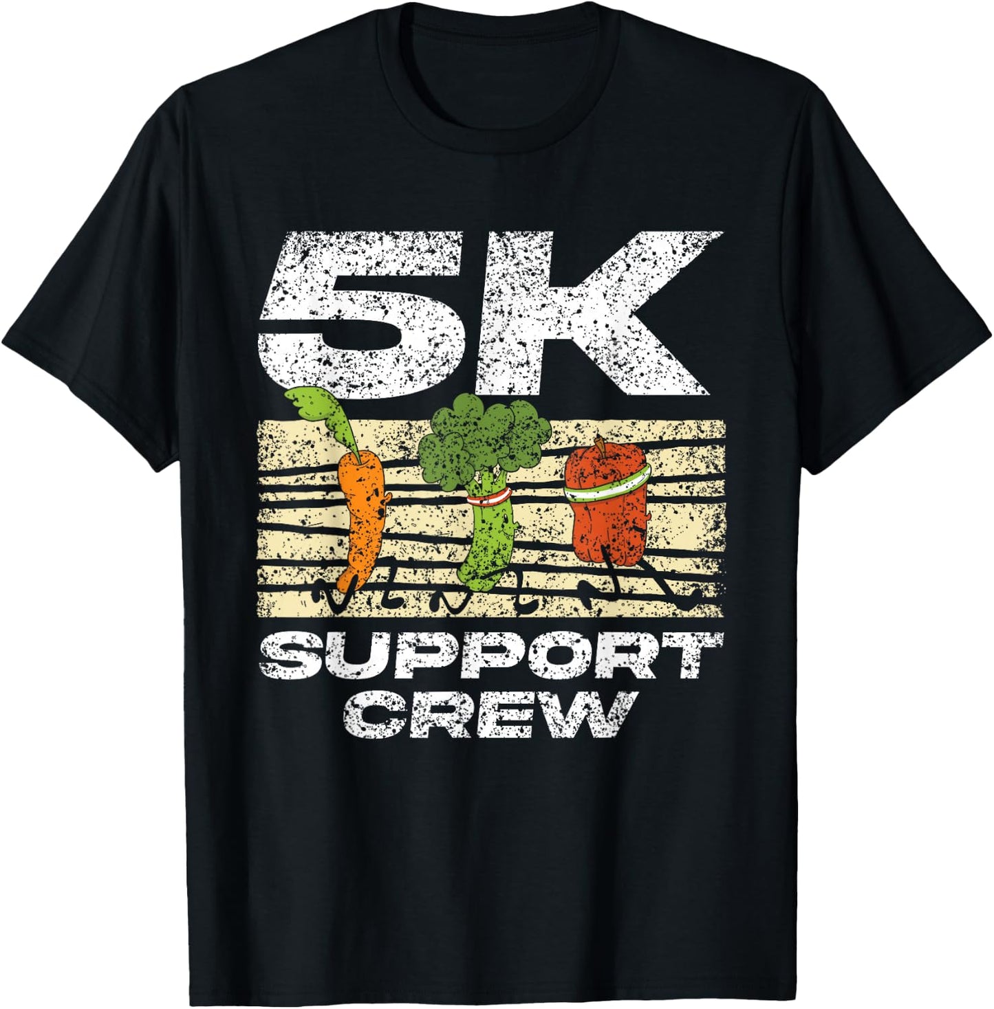 5K Support Crew Run Running Runner Race 5K T-Shirt - T-Shirt | Black