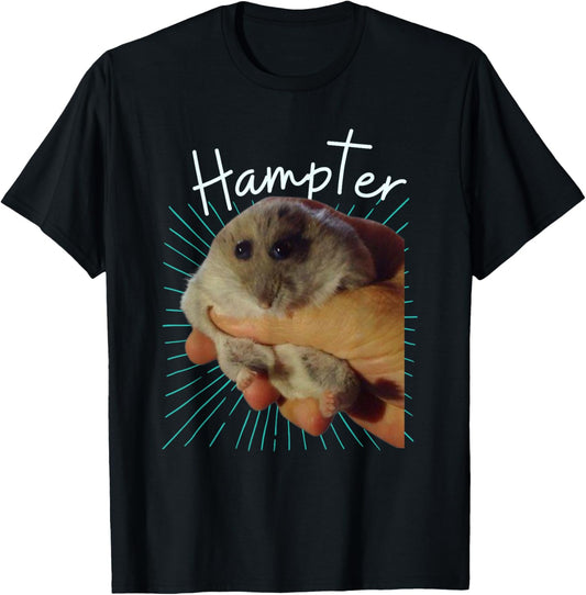 Cute and Funny Hampter Hamster Dunk Meme Pet Owners T-Shirt - T-Shirt | Black