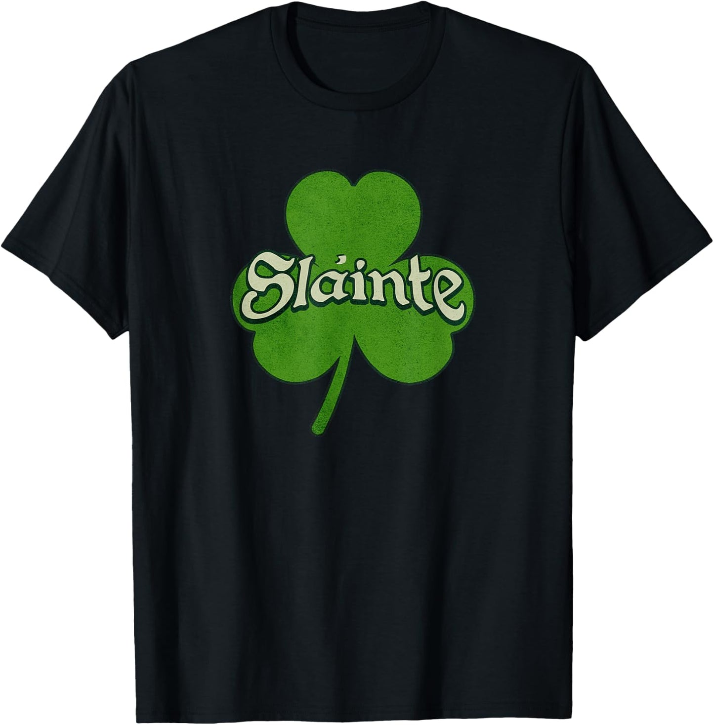 Vintage Slainte Irish St Patricks Day T-Shirt - T-Shirt | Black