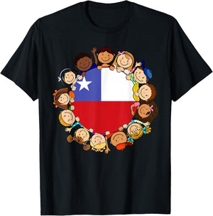 Chile Flag Hispanic Heritage Month Kids Boy Toddler Chilean T-Shirt - T-Shirt | Black