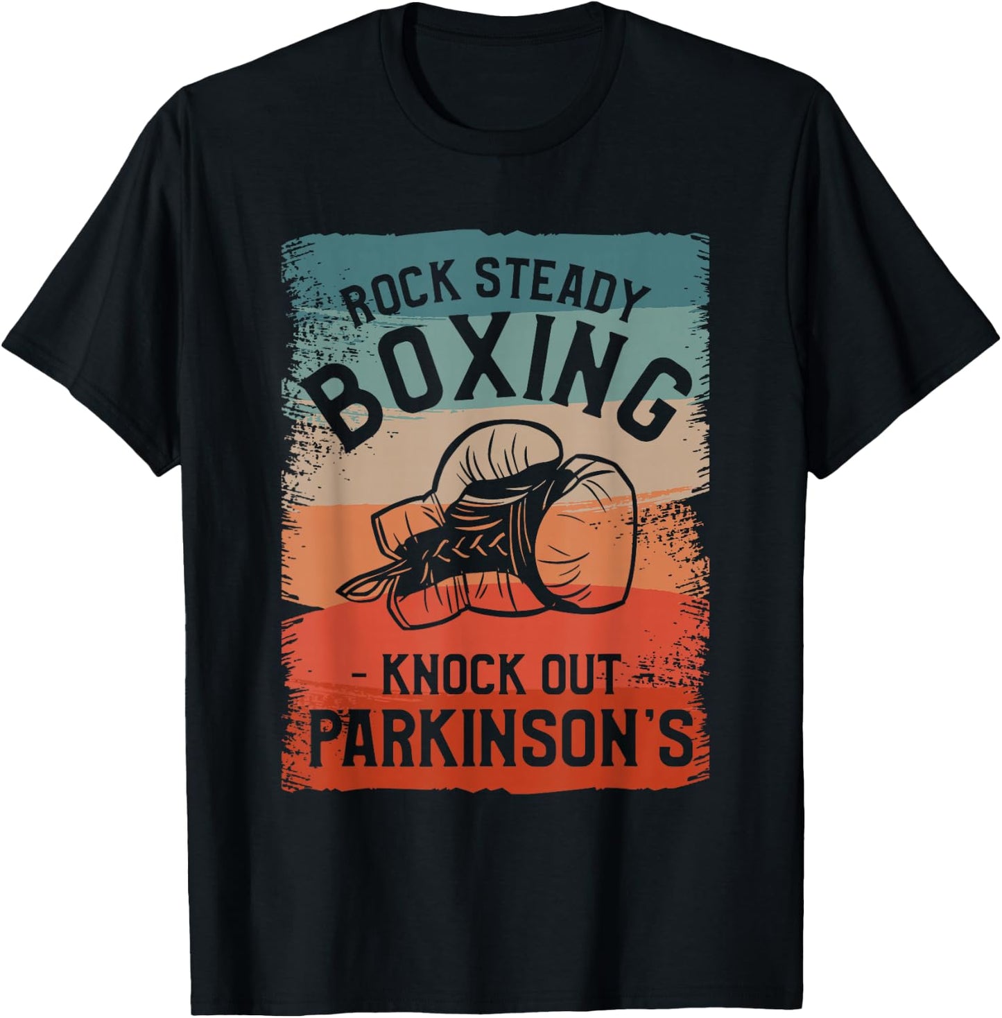 Rock Steady Boxing Knock Out Parkinson's Awareness T-Shirt - T-Shirt | Black
