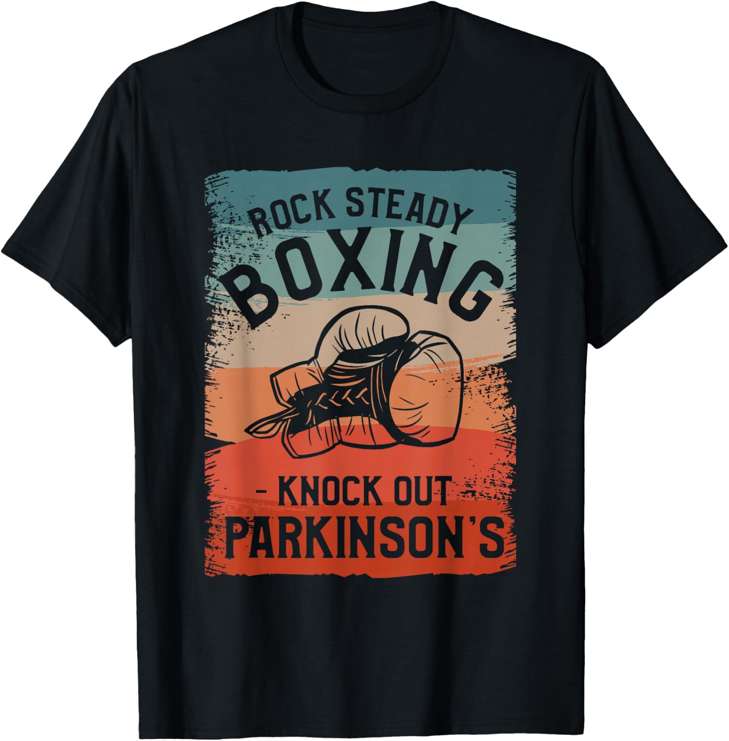 Rock Steady Boxing Knock Out Parkinson's Awareness T-Shirt - T-Shirt | Black