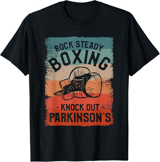 Rock Steady Boxing Knock Out Parkinson's Awareness T-Shirt - T-Shirt | Black