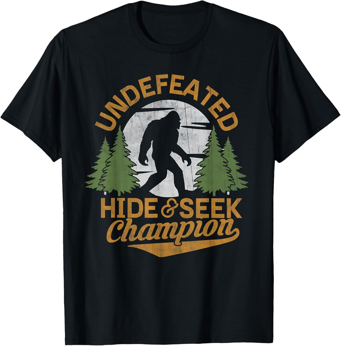 Bigfoot Hide and Seek Champion Sasquatch Stuff Men T-Shirt - T-Shirt | Black