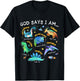 Kids God Says I Am Outer Space Dinosaur Bible Christian Boys T-Shirt - T-Shirt | Black