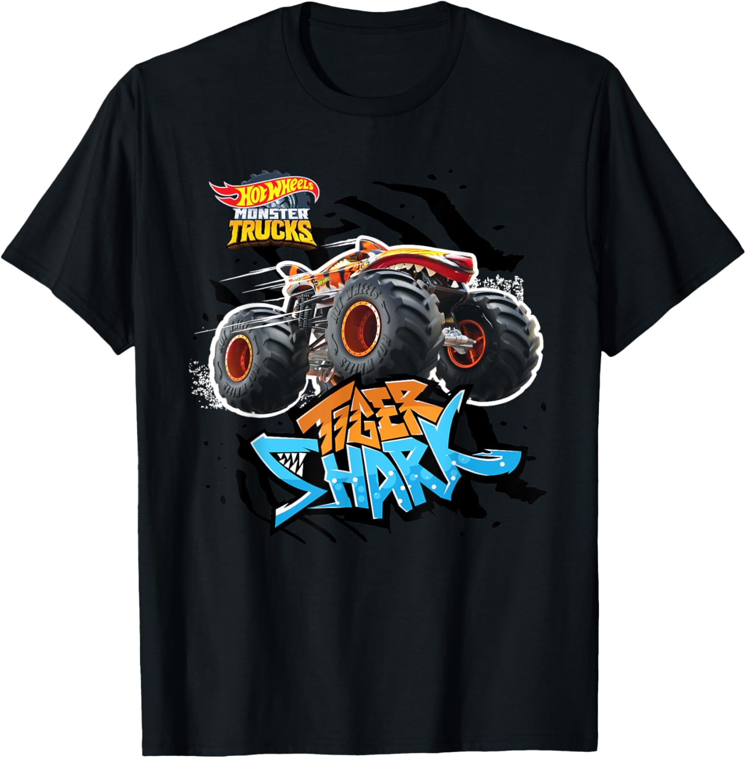 Hot Wheels - Tiger Shark Orange T-Shirt - T-Shirt | Black