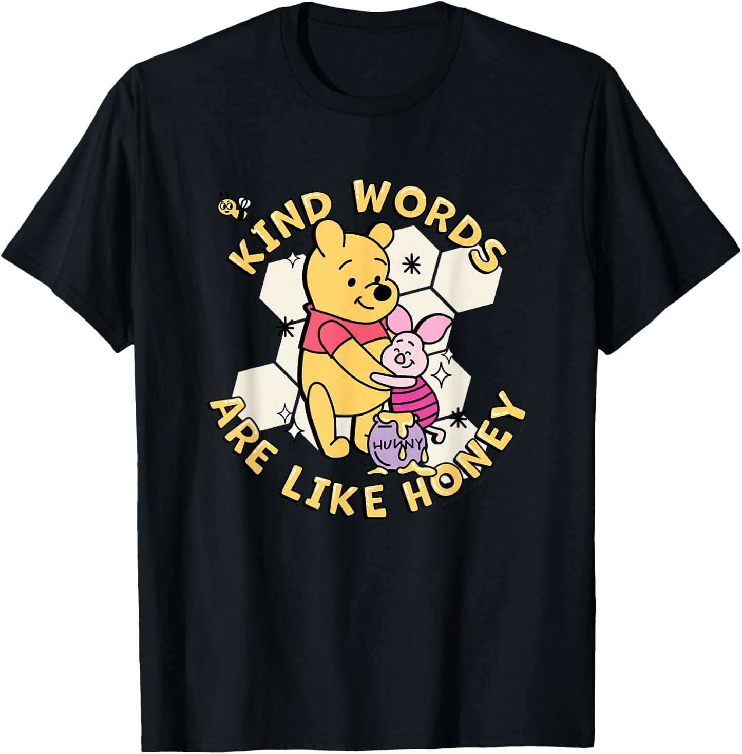 Winnie The Pooh - Kind Words are Like Honey T-Shirt - T-Shirt | Black