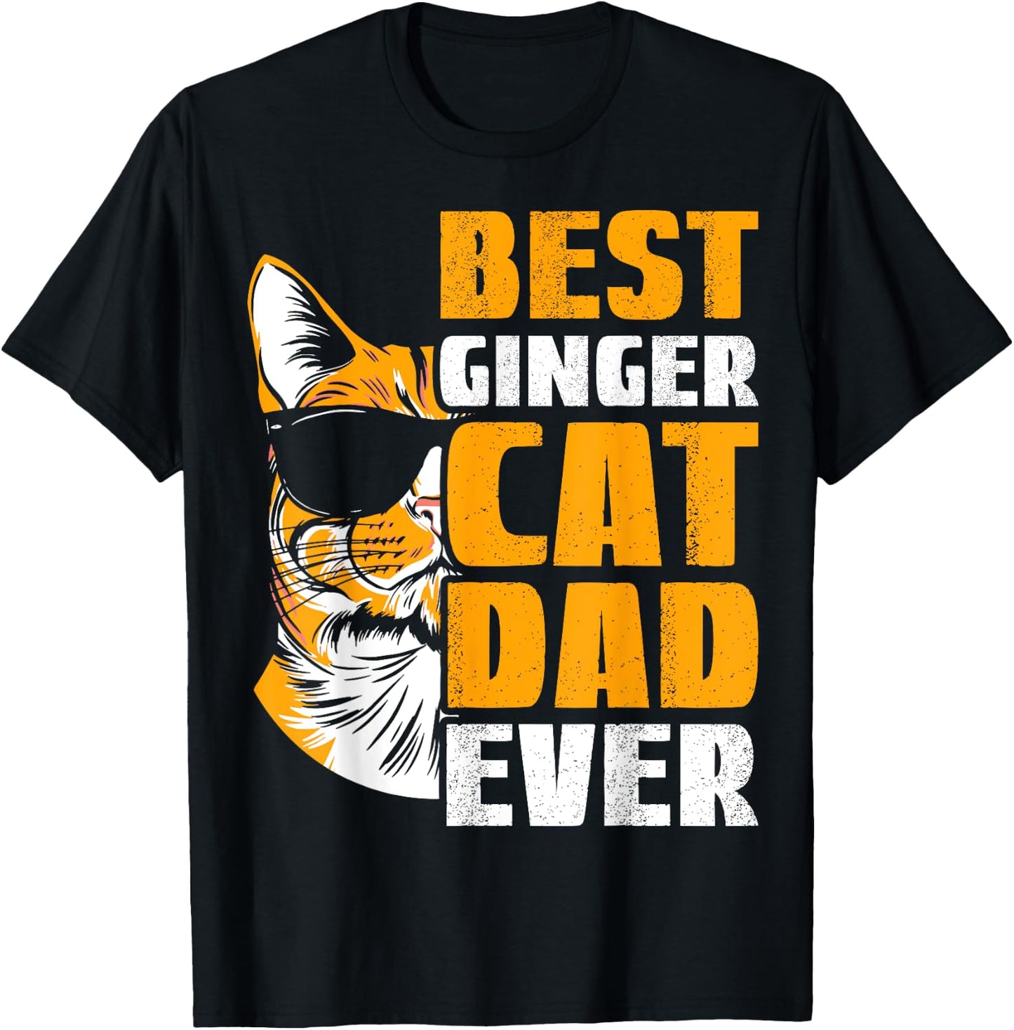 Best Ginger Cat Dad Ever Cat Lover Kids T-Shirt - T-Shirt | Black