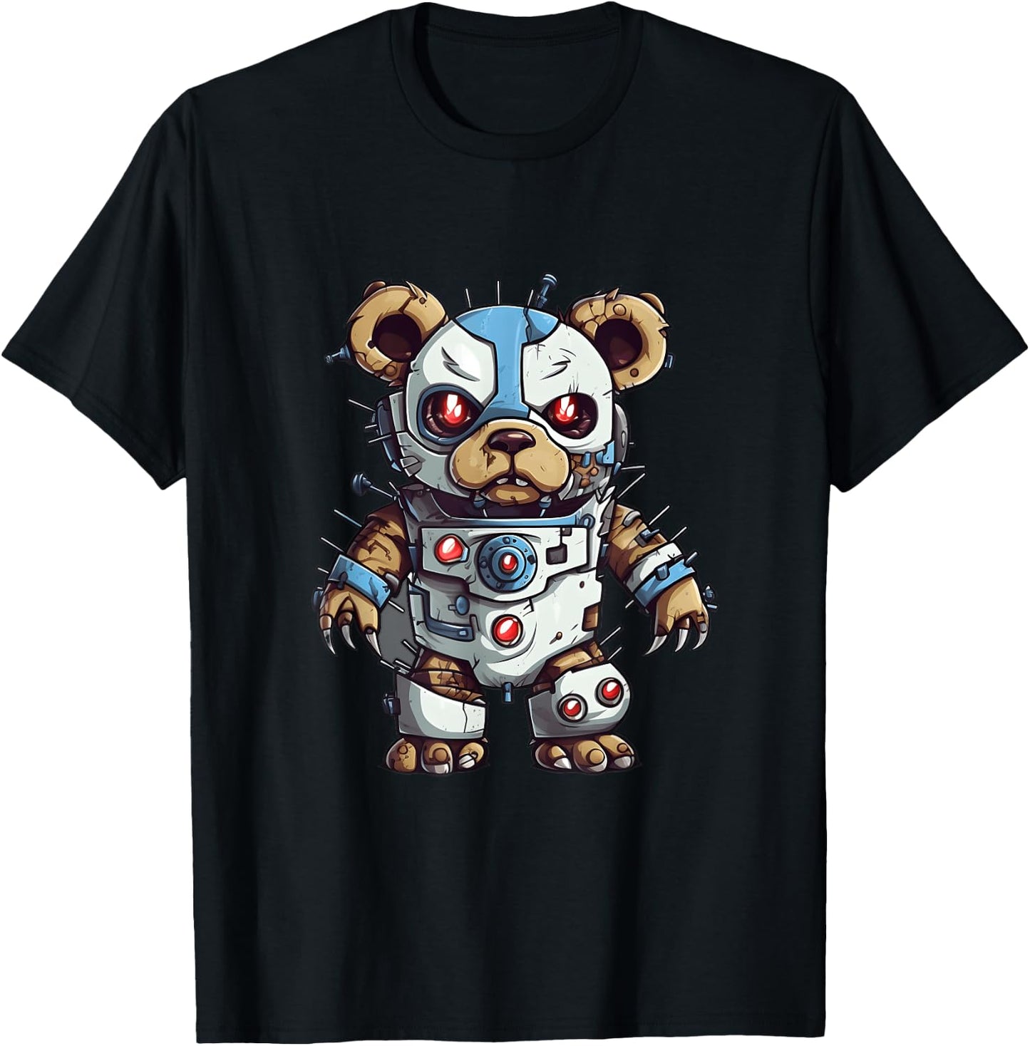 Robot Teddy Bear, Hip Hop Teddy Bear, Cyborg Teddy Bear T-Shirt - T-Shirt | Black