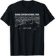 Grand Canyon National Park South Rim Map T-Shirt - T-Shirt | Black