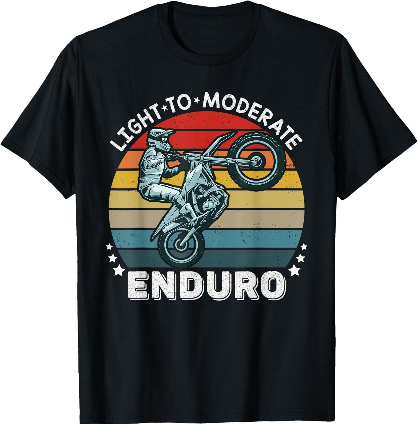 Motorcycle Adventure Rider Funny Light To Moderate Enduro T-Shirt - T-Shirt | Black