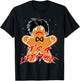 Funny Black Hair Punk Alternative Emo Music Lover Christmas Emo Heritage Dark Lifestyle Funny Gingerbread man T-Shirt - T-Shirt | Black