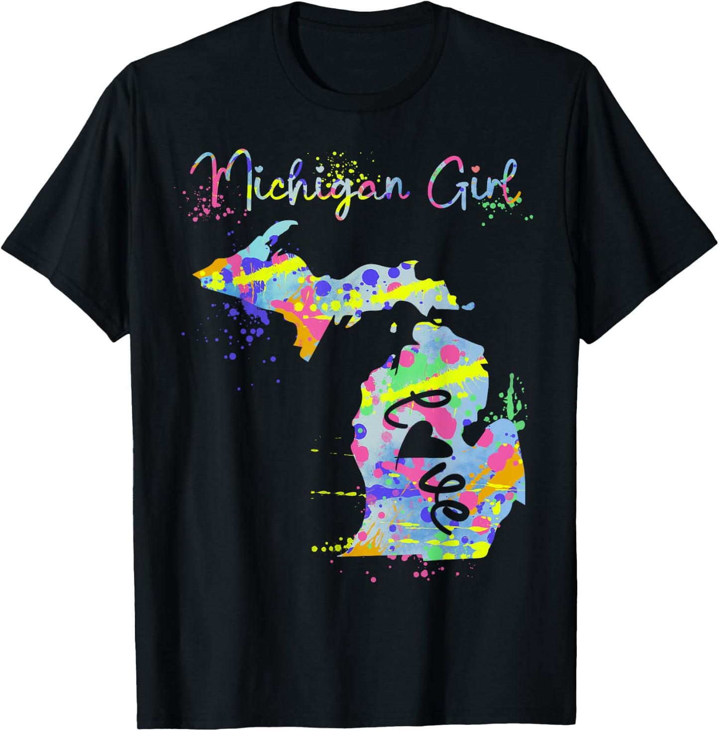 Michiganian Michigan Girl Great Lakes State Proud Yooper T-Shirt - T-Shirt | Black