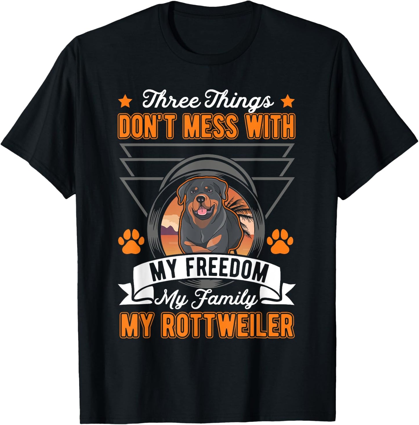 Rottweiler Freedom Family Rotti Rottweiler T-Shirt - T-Shirt | Black
