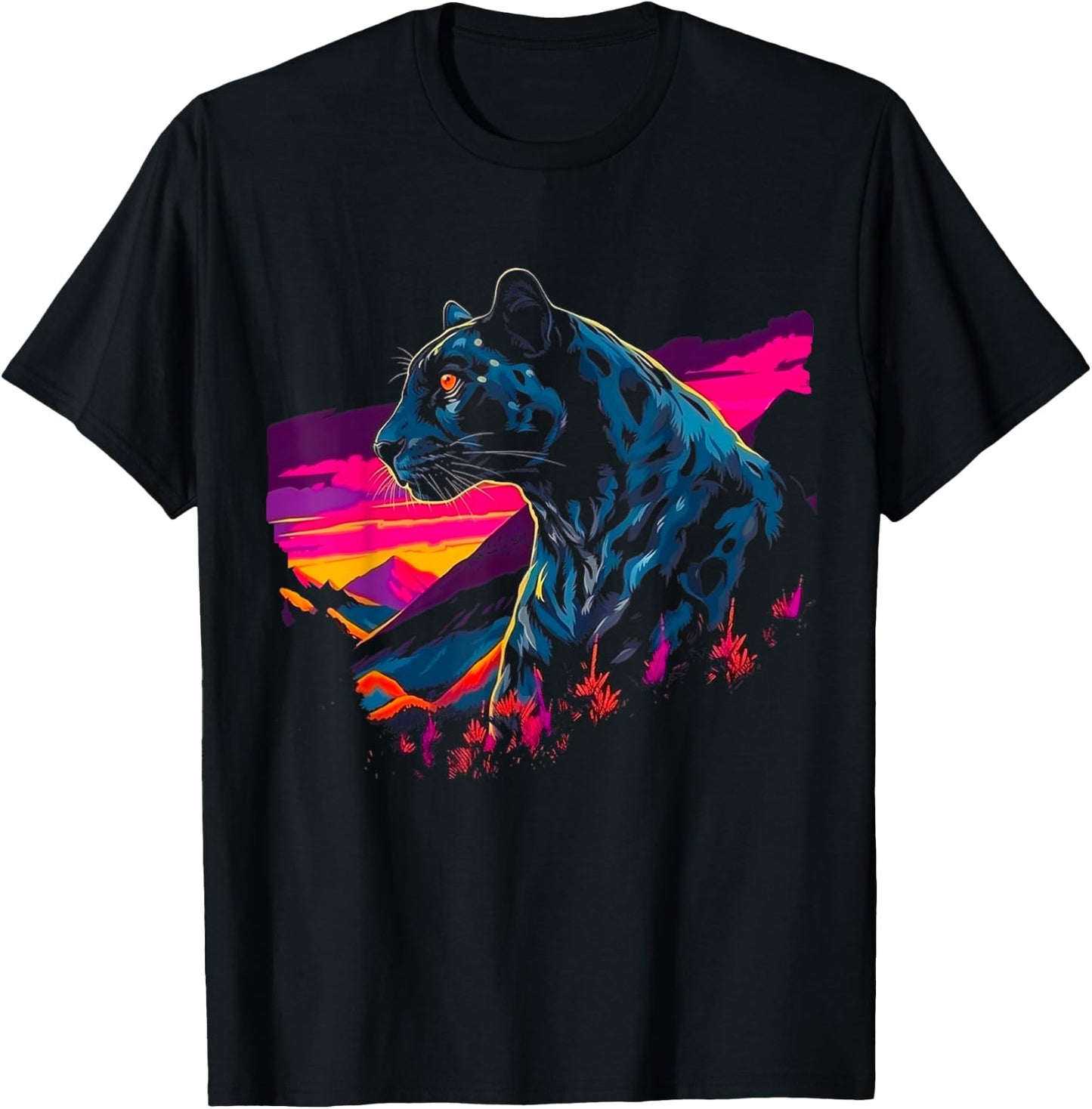 Pop Art Panther T-Shirt - T-Shirt | Black