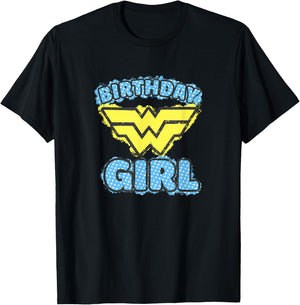 DC Comics Justice League Wonder Woman Birthday Girl T-Shirt - T-Shirt | Black