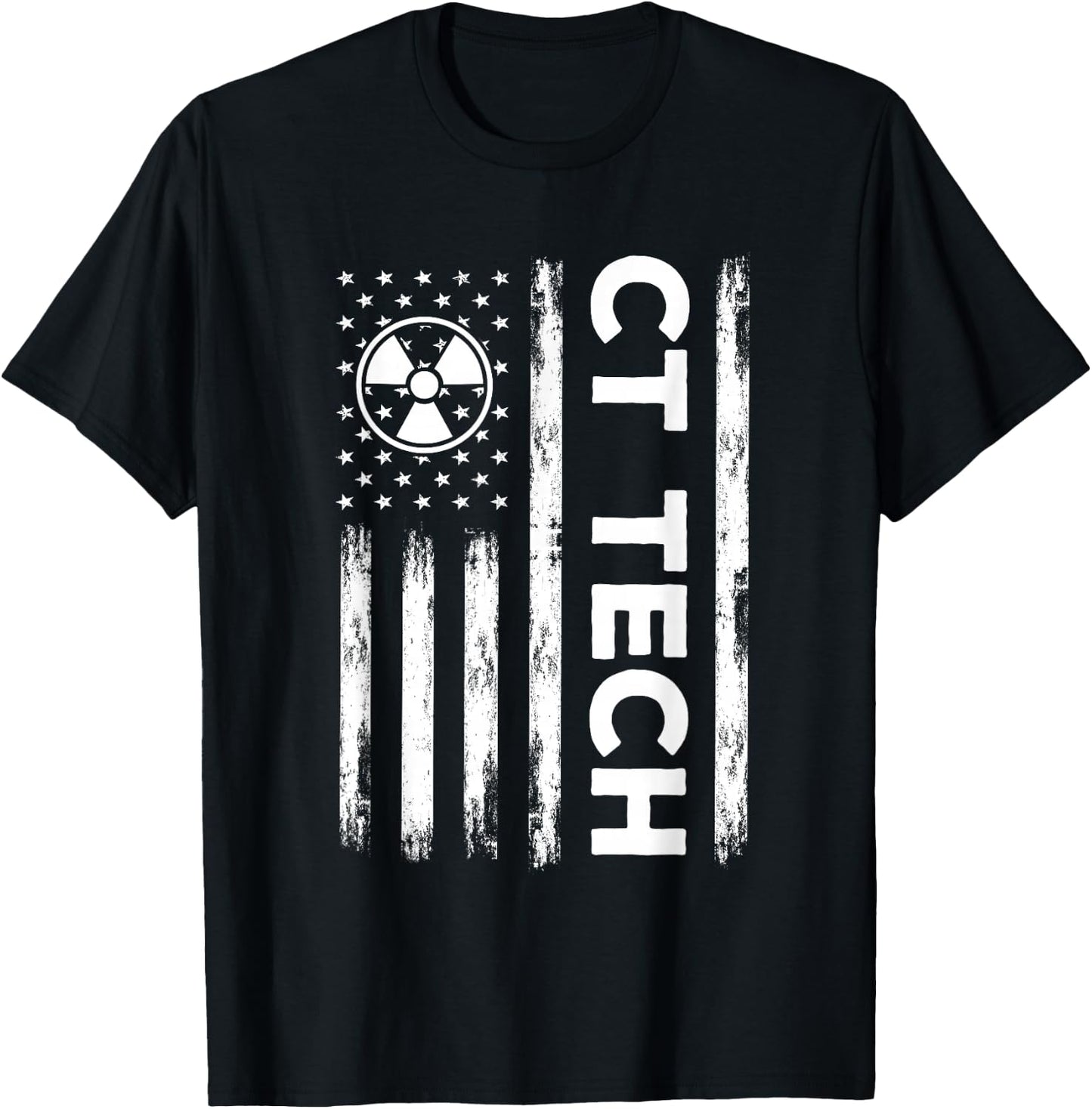 CT Tech USA Flag Radiologic Technologist Radiology America T-Shirt - T-Shirt | Black