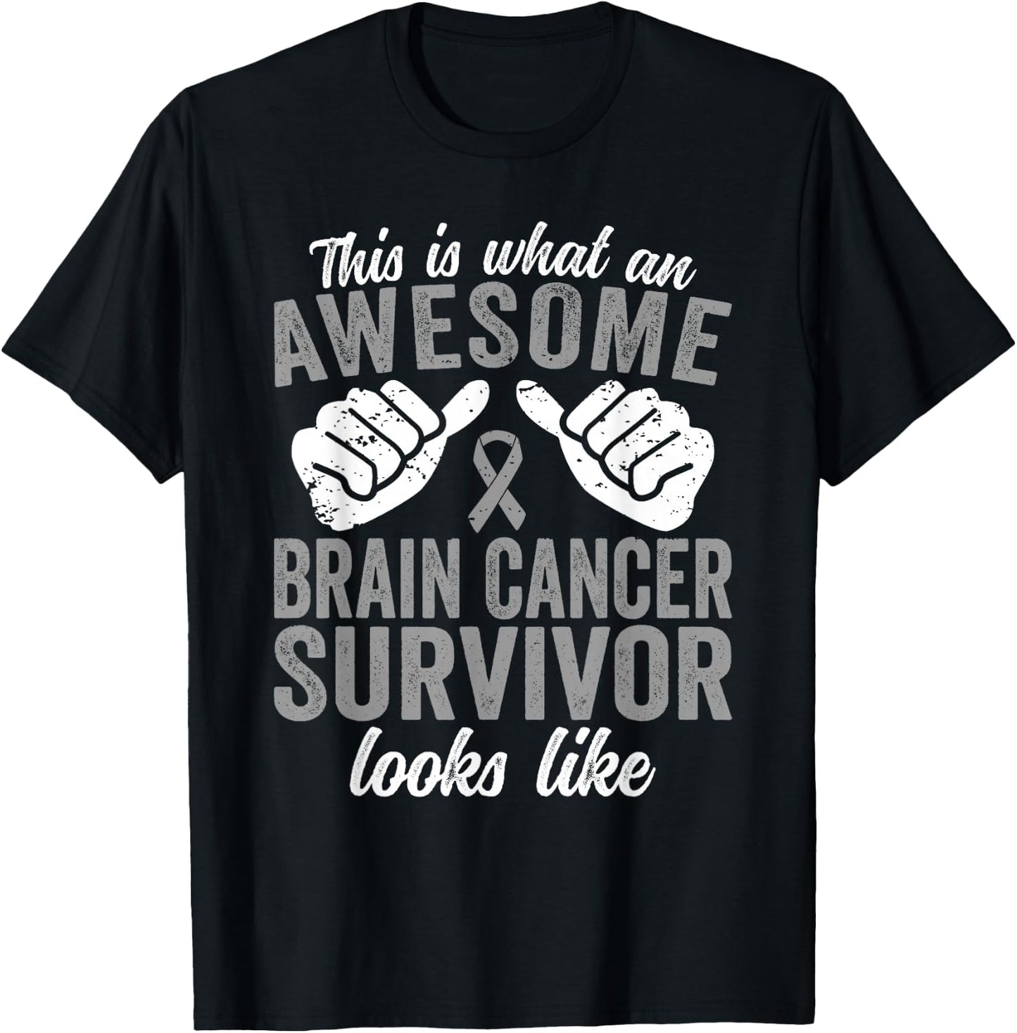 Brain Survivor awesome looks like Brain Cancer T-Shirt - T-Shirt | Black