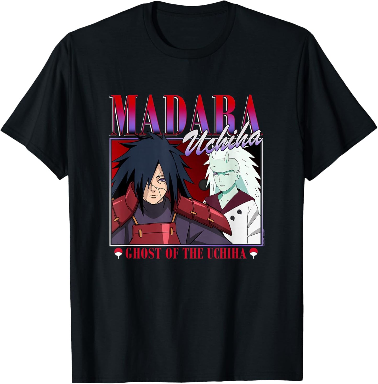 Naruto Shippuden Madara Uchiha 90's Edit T-Shirt - T-Shirt | Black