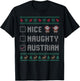 Nice Naughty Austrian Christmas Pajama Matching T-Shirt - T-Shirt | Black