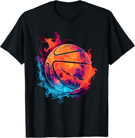 Colorful Basketball Player Outfit Slam Dunk Boys T-Shirt - T-Shirt | Black