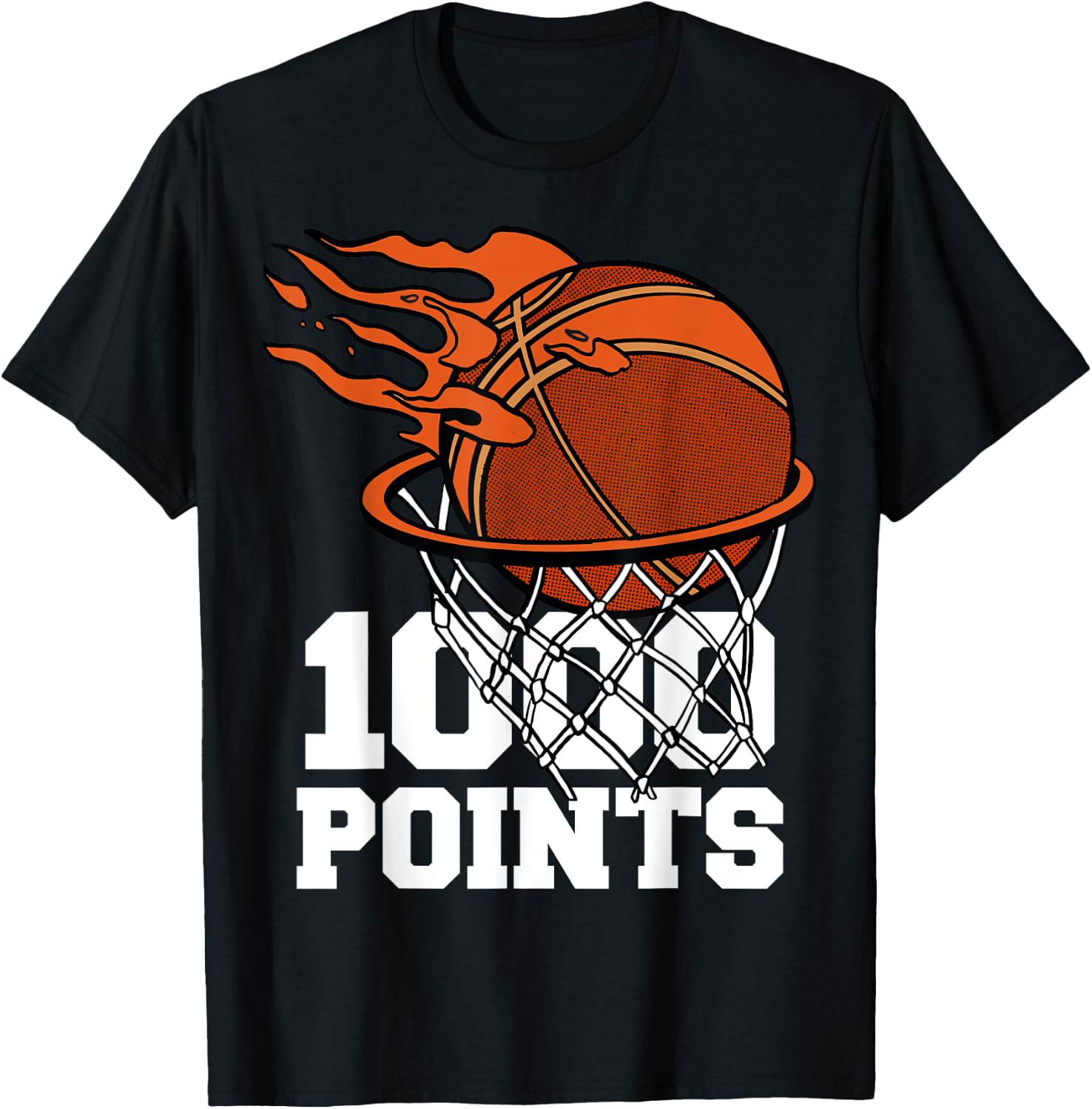 1000 Points Basketball Scorer High School Basketball Player T-Shirt - T-Shirt | Black