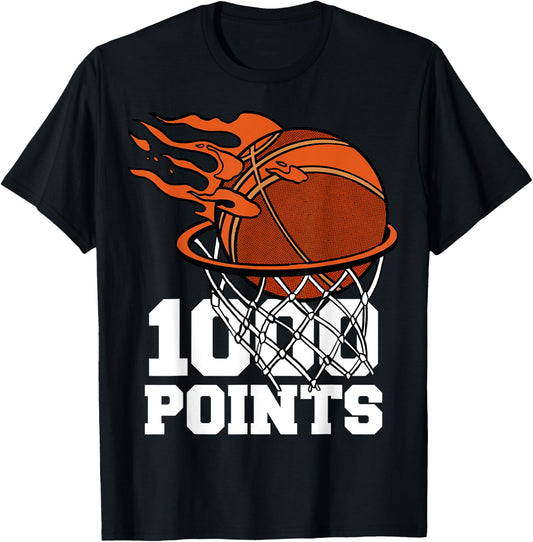 1000 Points Basketball Scorer High School Basketball Player T-Shirt - T-Shirt | Black
