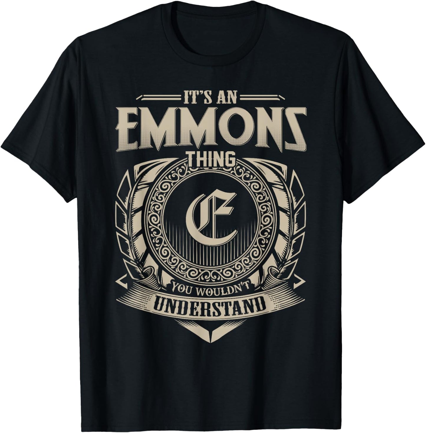 It's An EMMONS Thing You Wouldn't Understand Name Vintage T-Shirt - T-Shirt | Black