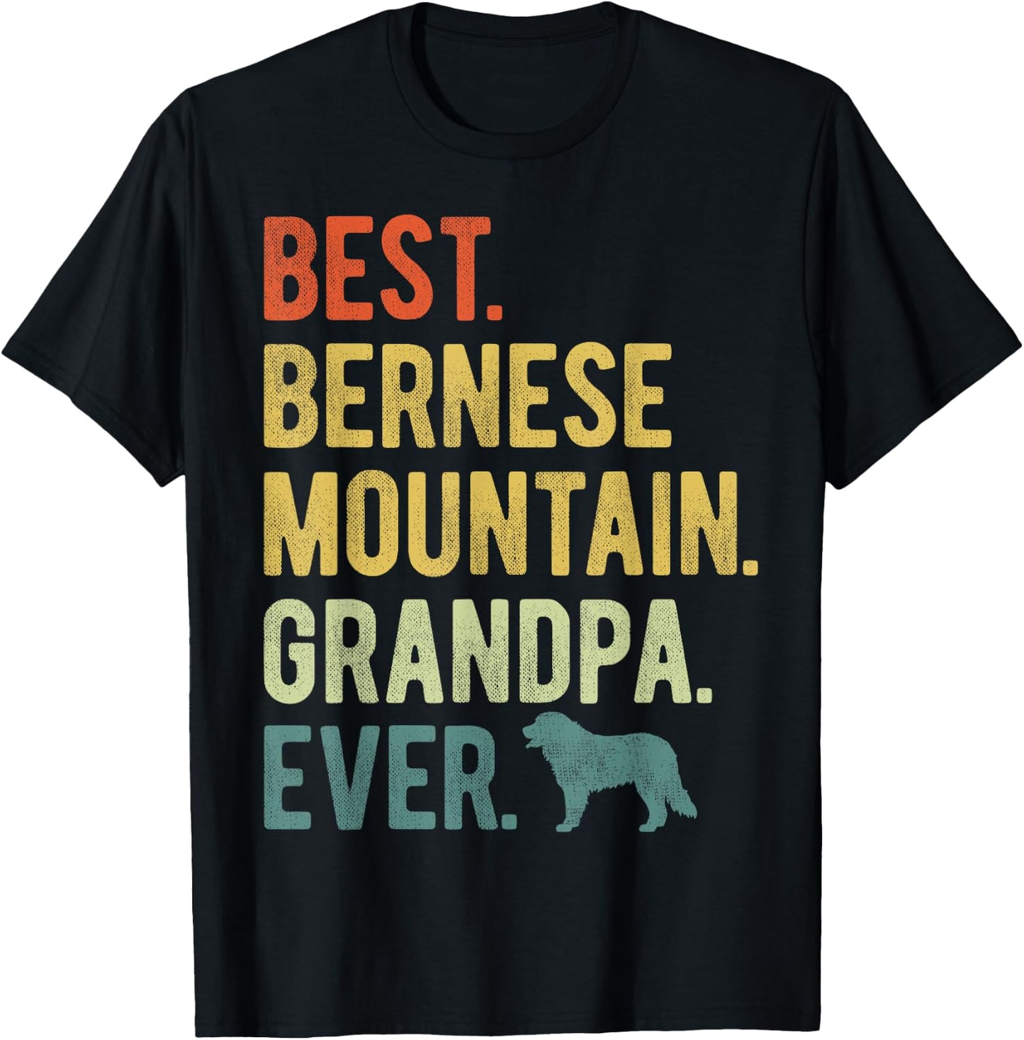 Best Bernese Mountain Grandpa Ever Dog Lovers Father's Day Women T-Shirt - T-Shirt | Black