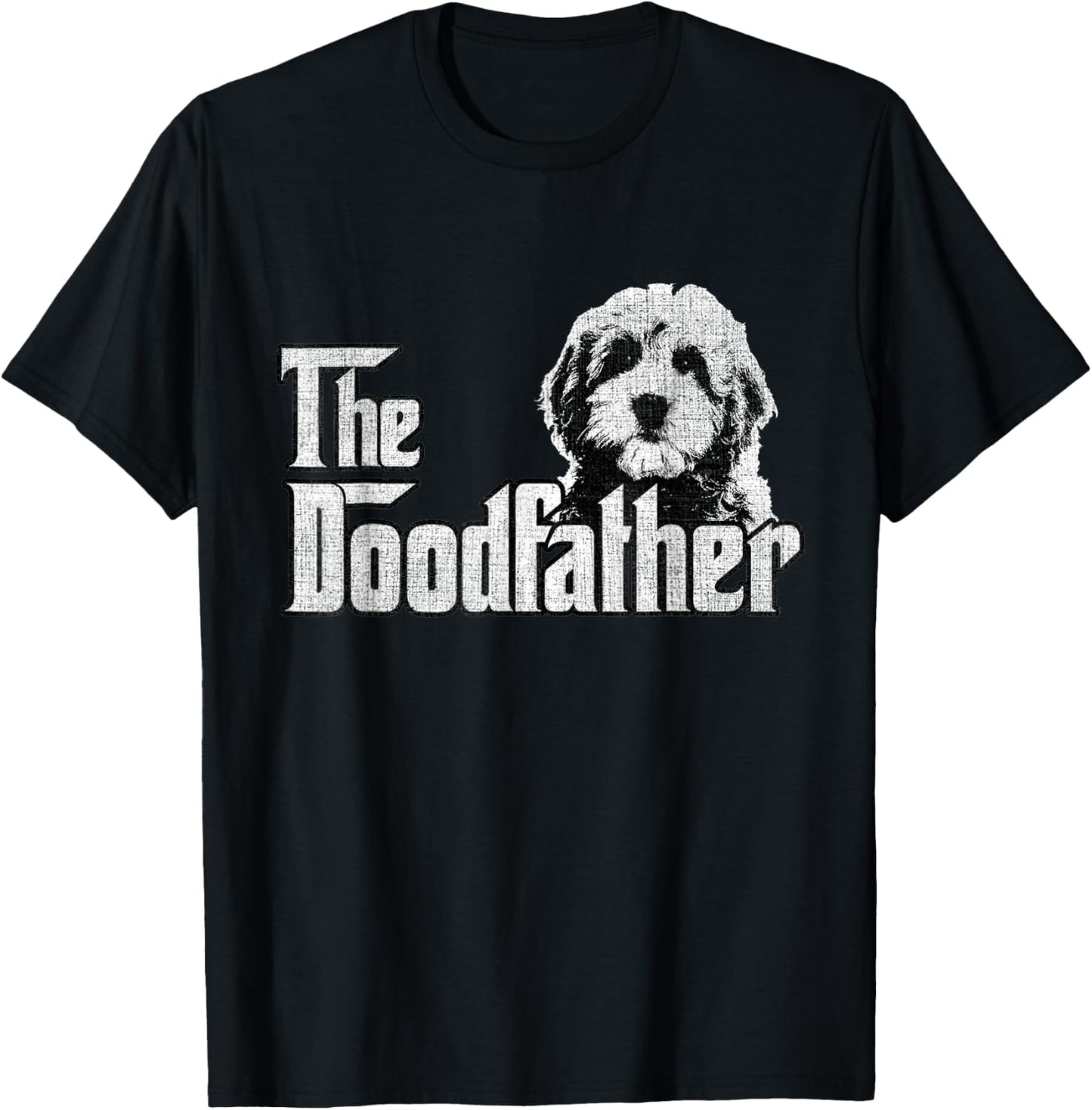 The Doodfather Goldendoodle Dog Doodle Dad Fathers Day T-Shirt - T-Shirt | Black