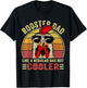 Retro Rooster Dad, Chicken Dad, Rooster Father T-Shirt - T-Shirt | Black