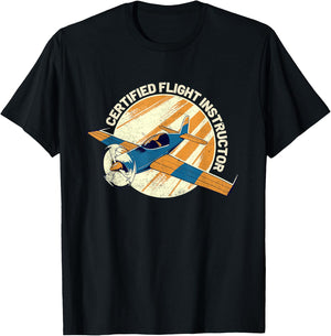 Certified Flight Instructor CFI Pilot Aircraft Instructor T-Shirt - T-Shirt | Black