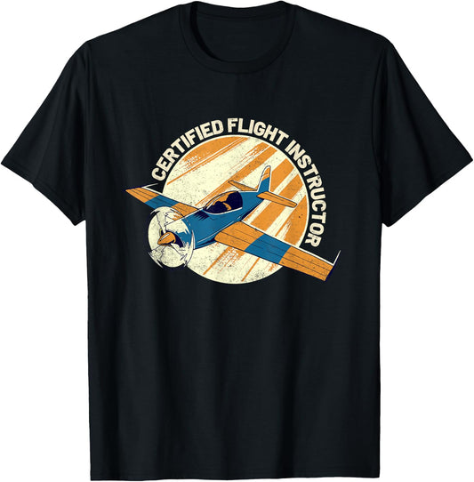 Certified Flight Instructor CFI Pilot Aircraft Instructor T-Shirt - T-Shirt | Black
