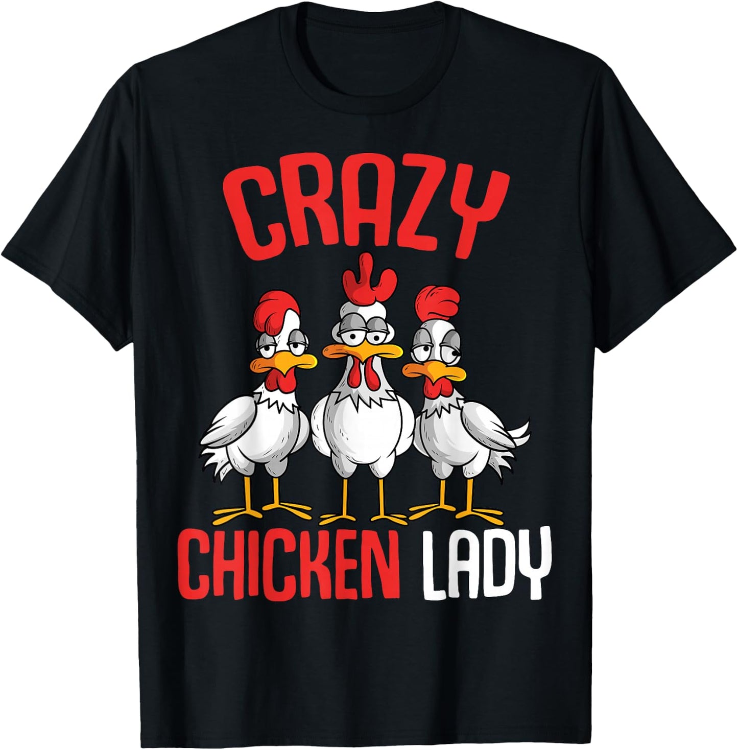 Crazy Chicken Lady Women T-Shirt - T-Shirt | Black
