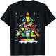 School Custodian Christmas Tree Xmas Funny Custodian Life T-Shirt - T-Shirt | Black