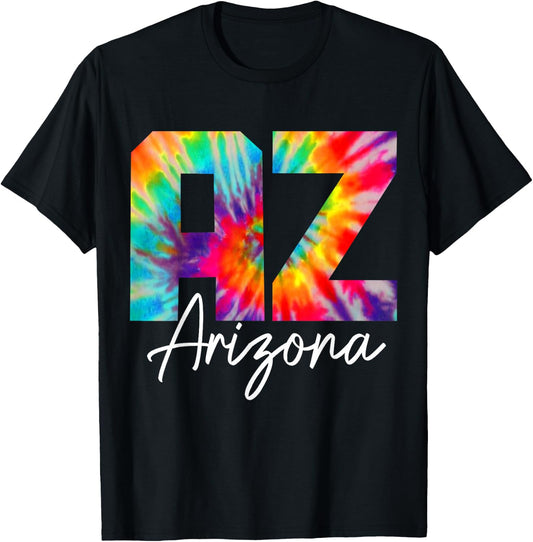 Arizona Tie Dye AZ Vintage/Retro T-Shirt - T-Shirt | Black