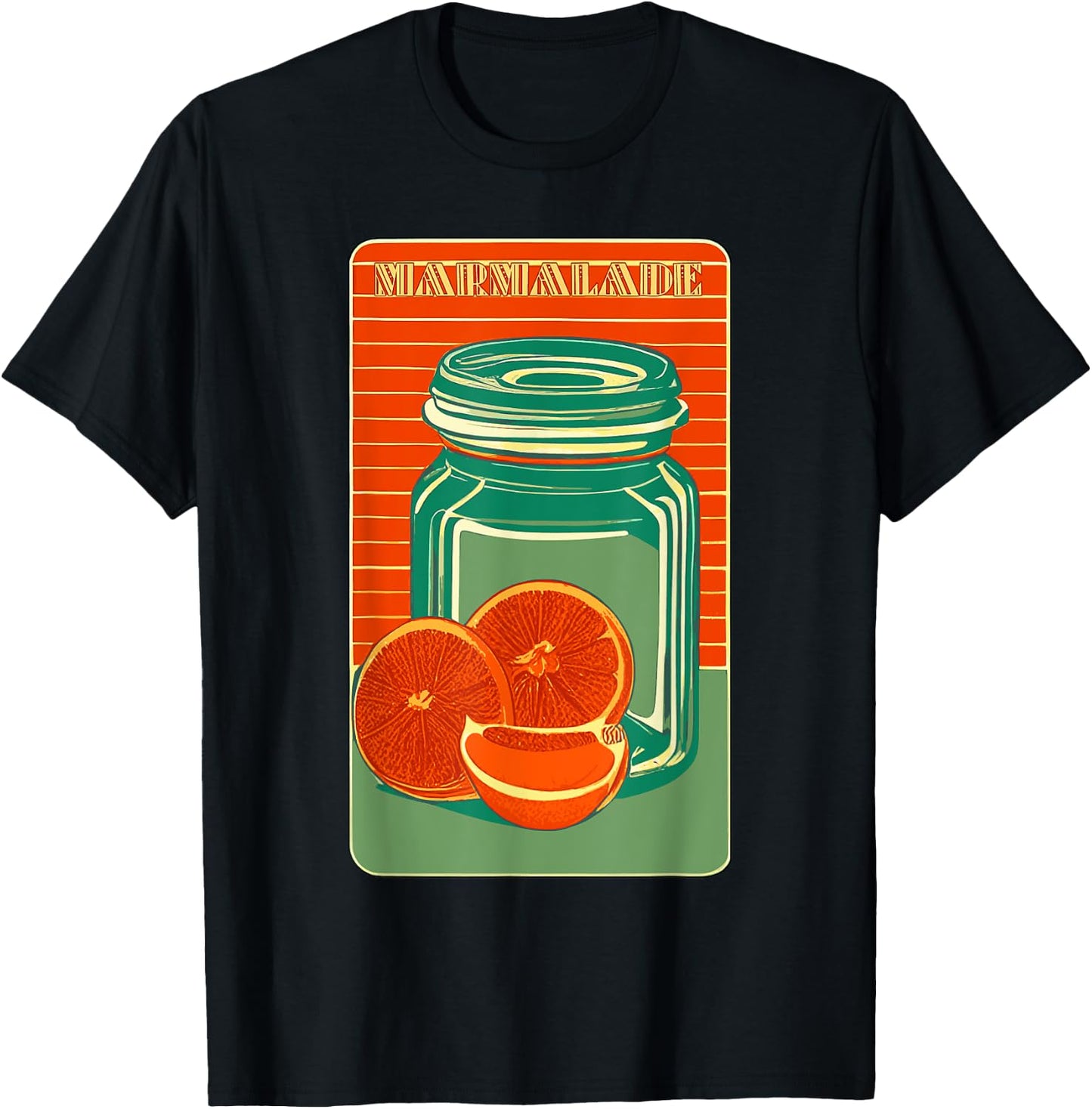 Marmalade retro (orange citrus preserve jam fans) T-Shirt - T-Shirt | Black