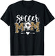 Soccer Mom Leopard Funny Soccer Mom Shirt Mother's Day T-Shirt - T-Shirt | Black