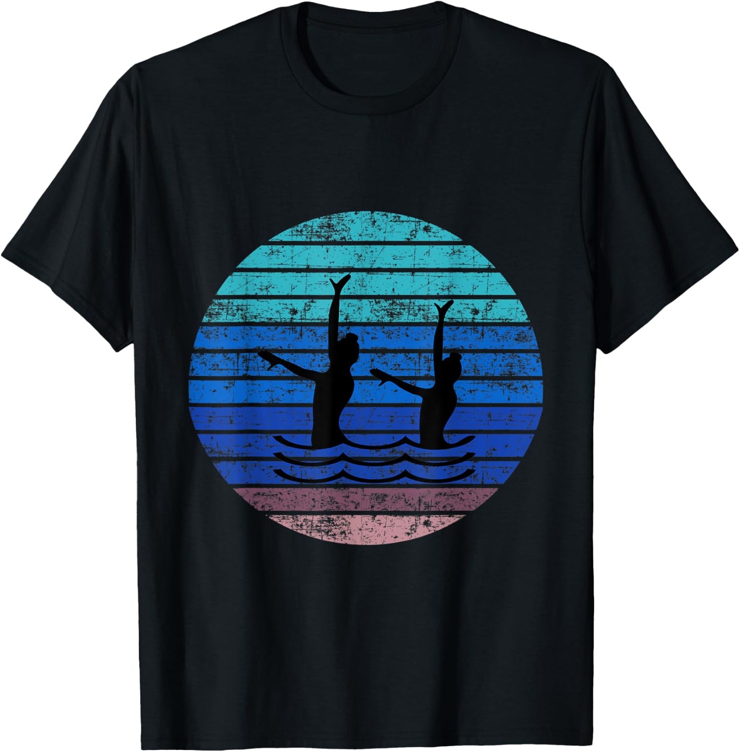 Synchron Swim Artistic Girls Synchronized Swimming Swimmers T-Shirt - T-Shirt | Black